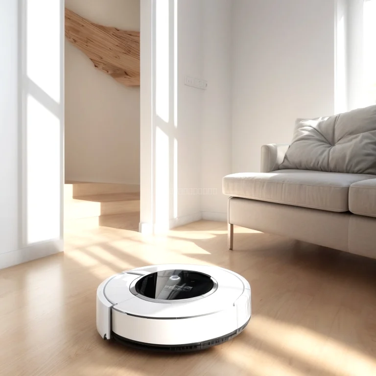 Vacunex robot vacuum navigating living room