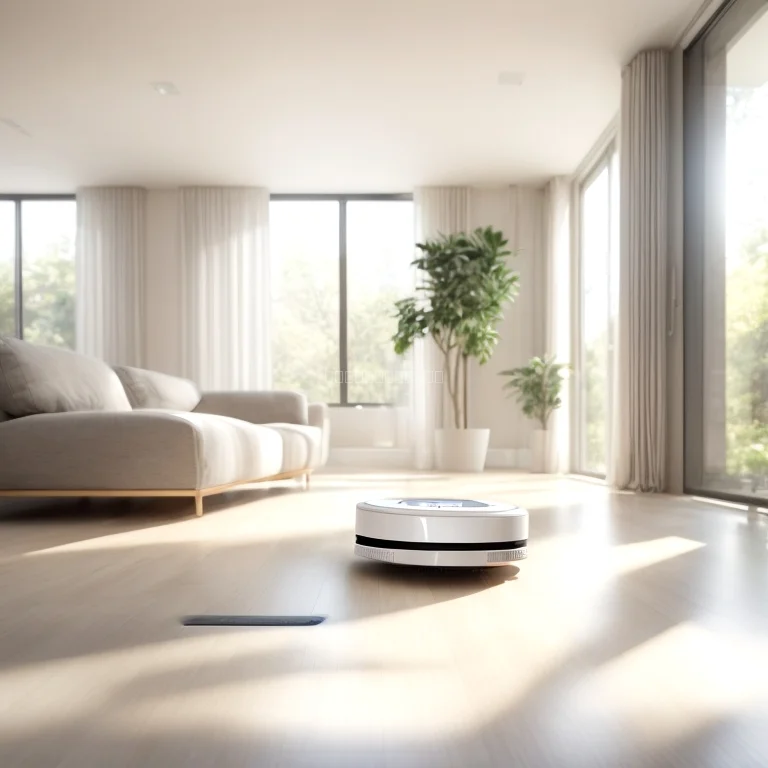 vacunex robot vacuum cleaning under a table